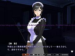 asian maid gives blowjob in close up scene