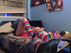 I's a submissive puppy practicin playin with my bad dragon monster toy, not son.