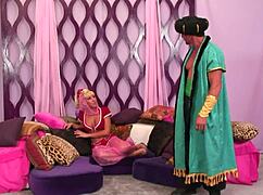 Blonde Cosplayer With Fake Tits In Costume