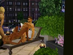 Hunky Sims 4 - Summer Heat Ignites a Sweaty Threesome with Slut and Muscle Studs