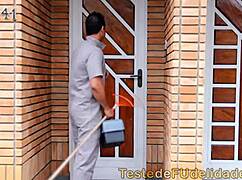 Gardener fucks naughty brazilian boss with big tits