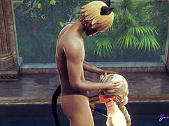 Disney Frozen Yaoi - Elsa Femboy Masters Cock Swallowing in Japanese Anime