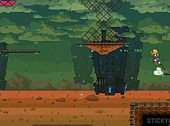 Cute blonde with big ass fucked by monster cock in pornplay game