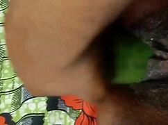 Cyndy Blackslave Cucumber Fuck With Squirt