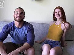 Popular hairy hunk makes redhead babe cream on huge black cock