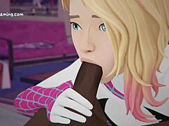 Gwen Stacy Bent Over Doggy With Miles in 3D Anime