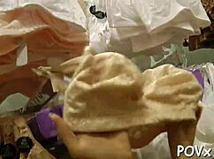 Legal teen explores tight pussy in pov