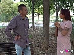 Valeria Vs Old Man. Check His Bulge And Crave That Big Cock Deepthroat Right Now!