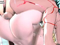 Deku faces final exam orgy in anime cartoon style with group scenes.