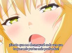 beautiful blonde girl enjoys the beach in this hentai animation