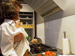 Hey, banging my boss's wife right in his own place!