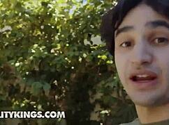 jimmy michaels spots milf slimthick vic bending over while cleaning her garden in reality kings scene.