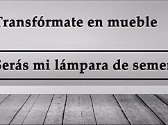 Transform Into Furniture For Semen Lamp Jerk Off Instructions In Spanish.