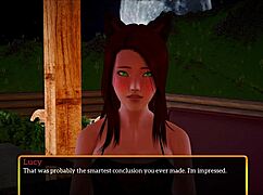 My new family playing a fun game together.