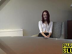 Redhead Andi Dye moans, Stretch me with that big maledom cock until I get your cumshot!