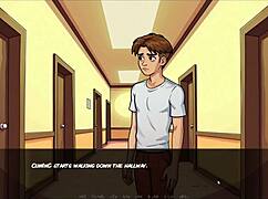 Morty's Sister Gives Fan Blowjob in Portal Porn Demoniums Parody Hentai Game Episode 3