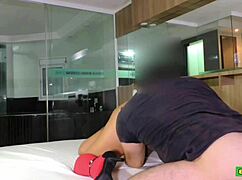 i fell in love with the moan of this hot brunette latina tattoo shaved pussy!!