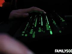 gamer stepbro bangs stepsis in hardcore pov creampie group