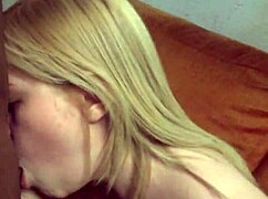 Blonde girl with big black guy