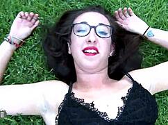 megan lux bends over in yoga leggings for rough fingering, turning the class naughty with squirting