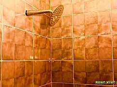 My new maid suck's my big cock in the bathroom, i cum twic in her mouth