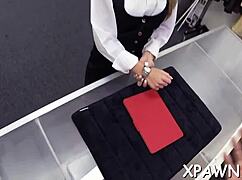 hawt doxy competes in sucking balls in shop