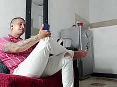 stepbrother's wife shows lingerie, gets fucked and cum on tits