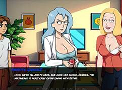 Beth transformed into sexbot in parody game!