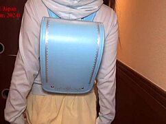 Petite Nana, a cute Japanese bride, explores diaper shame and solo play in costume.