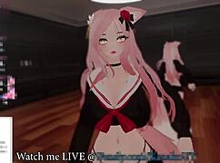 Kanako Tries To Talk But Her Chat Wants Her To Squirt As Catgirl Vtuber Moans And Cums