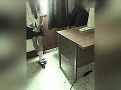 Mexican schoolgirl caught on camera banging teacher in office for better grades.