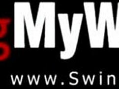 Pancake tits housewife swinger loves anal. She craves deep pounding at wild wedding party.