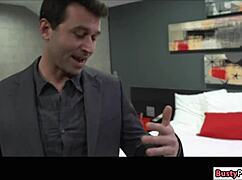 Is the sexy babe getting rammed by the stripper?