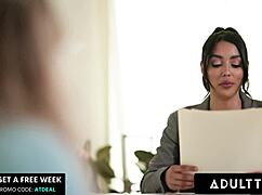 Vanessa Sky Devours Kayley Gunner's Wet Pussy In Lesbian Tribbing Scene