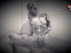 soft cassidy luxe teases wet pussy by pool with tattoos