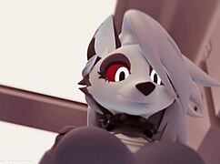 loona gets clothed anal sex in this furry hentai scene, her big ass taking it deep