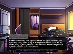 Half succubus faps to redhead futa