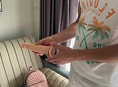 Caught Babysitter With Dildo, Fucked Her Hard!