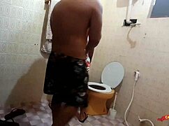 I caught my stepdaughter masturbating in the bathroom and fucked her ass bareback