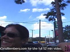 wild latina flashing on golf course?