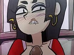 boa hancock chats about her titfuck loop in anime style