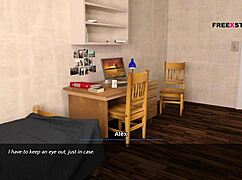 alex shakes hard dick watching landlady’s nude yoga poses in 3d cartoon