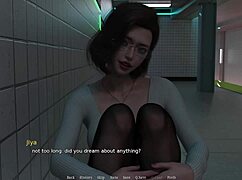 she got super horny on the train ride, flashing her shaved pussy and teasing with a big cock game in anime style, ending with a huge cumshot