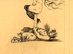 Vintage erotic illustration from retro cartoon styles