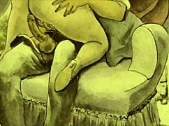 What Makes This Vintage Erotic Illustration So Captivating to Viewers?
