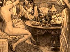 In vintage times, erotic cartoons and comics filled antique books with anime hentai vibes