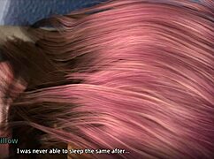 Three girls try to knock John off his feet.