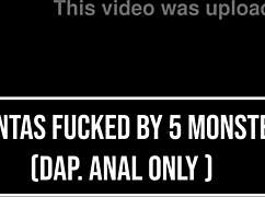 Man, 19-year-old Bianca Dantas takes on 5 huge cocks in first gangbang! DAP anal, monster BBC, huge gapes in OB275.