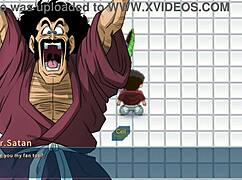 Bulma Adventure 4 - Mr Satan Watches Miss Piiza Pizza Gangbanged at Cell Games.