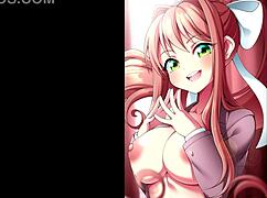Monika Dances in Night Club Compilation! Rule 34 Hentai Fun!